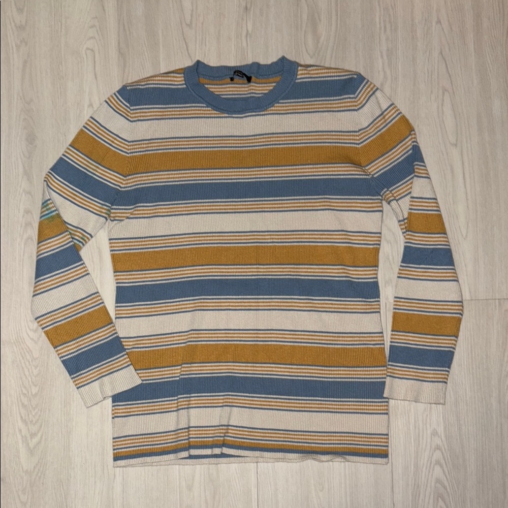 FATE Blue and Gold Striped Sweater 3XL